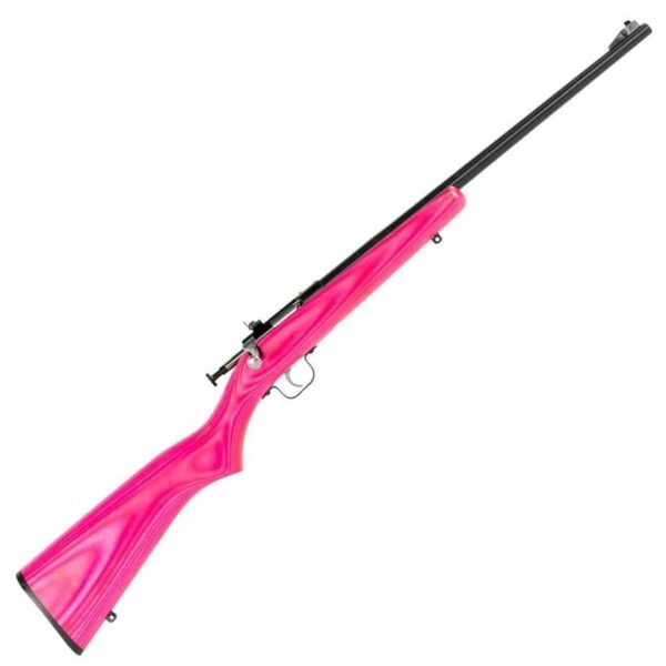 Crickett Pink Laminate Stock Blued Compact Rifle